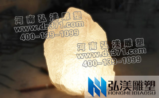 灯光景石雕塑项目弘美雕塑公司按期完成