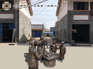 商业街场景雕塑-人物雕塑